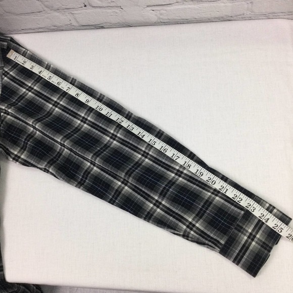 Banana Republic Men's Plaid Navy Long Sleeve Collared Button Down Shirt L - Picture 10 of 12